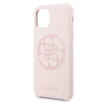 Guess GUHCN58LS4GLP Silicone 4G Tone On Tone Защитный чехол для iPhone 11 Pro / светло-розовый (GUHCN58LS4GLP)
