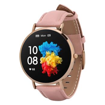 Garett Smartwatch Verona Sieviešu viedpulkstenis AMOLED / Bluetooth 5.1 / IP67 / GPS / SMS (VERONA_ZLOT_ROZO_SKOR)