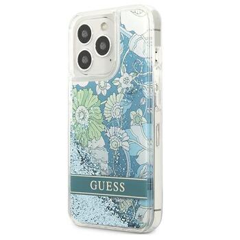 Guess GUHCP13XLFLSN Flower Liquid Glitter Защитный чехол для iPhone 13 Pro Max 6,7