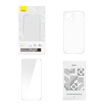 Baseus Corning Набор: прозрачный чехол и защитное стекло для iPhone 14 Plus / прозрачный (P60112202201-02)