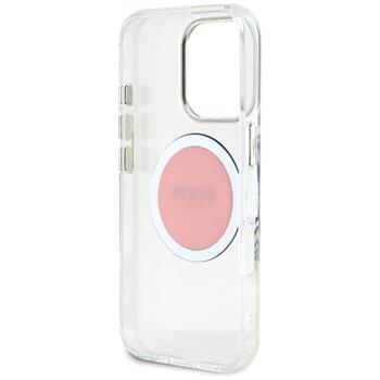 Guess IML Metal Colored Circle Classic Logo MagSafe Case Защитный чехол для iPhone 16 Pro / розовый (GUHMP16LHTDRCEDP)
