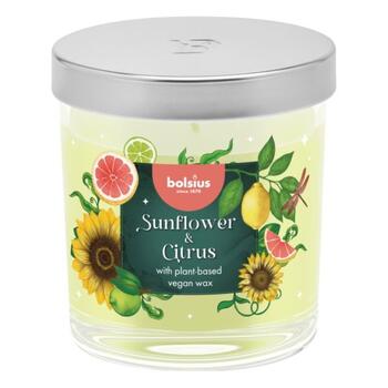 Bolsius Floral Fusion Aromātiskā Svece 80x72mm Sunflower & Citrus (37690384)