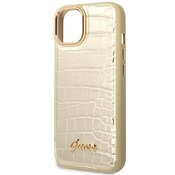 Guess GUHCP14MHGCRHD Croco Collection Aizsargapvalks priekš iPhone 14 Plus / 15 Plus 6.7