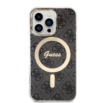 Guess Set GUBPP13LH4EACSK Case+ Charger Aizsargapvalks priekš iPhone 13 Pro / melns (GUBPP13LH4EACSK)