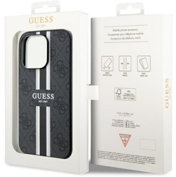 Guess 4G Printed Stripes MagSafe Back case Защитный Чехол для Apple iPhone 14 Pro Max (GUHMP14XP4RPSK)