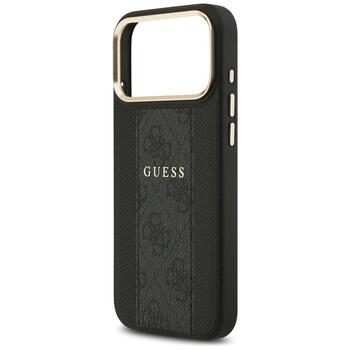 Guess 4G Stripe MagSafe Case Защитный чехол для iPhone 17 Pro Max / чёрный (GUHMP17XPG4SEMCK)