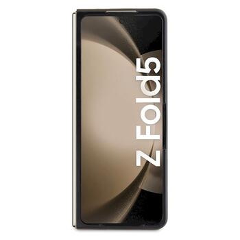 Karl Lagerfeld KLHCZFD5SAPKINPK Z Fold5F946 Hardcase Saffiano Monogram Ikonik Pin Aizsargapvalks priekš Samsung Galaxy Z Fold5 / melns (KLHCZFD5SAPKINPK)