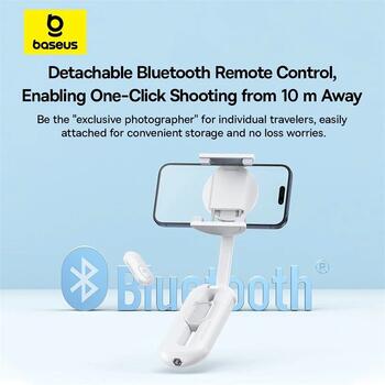 Baseus TechShot Series Dual-Support Монопод для селфи / лунно-белый (B10578300211-00)