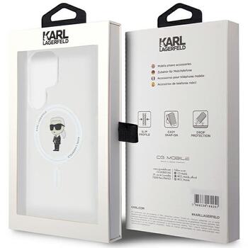 Karl Lagerfeld KLHMS24LHFCKNOT IML Ikonik MagSafe Aizsargapvalks priekš Samsung Galaxy S24 Ultra S928 / caurspīdīgs (KLHMS24LHFCKNOT)