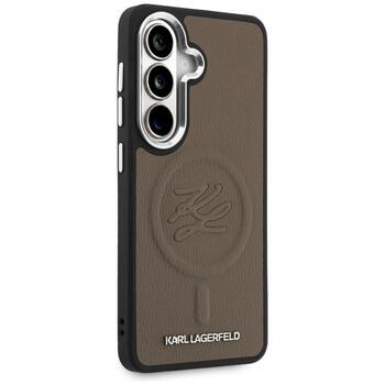 Case Karl Lagerfeld Embossed Ring Initials MagSafe Защитный чехол для Samsung Galaxy S26 / коричневый (KLHMS26SPGFKLRDW)