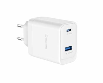 Swissten Travel Charger Core Gan USB-C PD 45W / USB-A QC 18W QC Зарядное устройство (22071330)