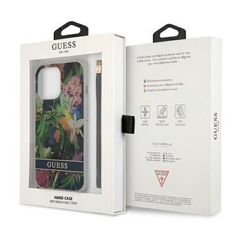 Guess GUHCP13LHFLSB Hardcase Flower Strap Aizsargapvalks priekš iPhone 13 Pro / 13 6,1