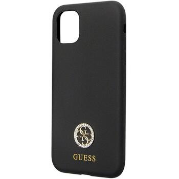 Guess GUHCN614DGPK Silicone Logo Strass 4G Защитный чехол для iPhone 11 / Xr 6.1