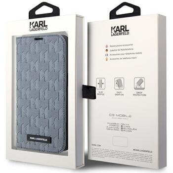 Karl Lagerfeld KLBKP14XSAKLHPG Saffiano Monogram Book Case Чехол для планшета для iPhone 14 Pro Max 6.7