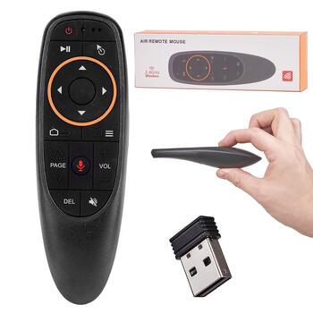RoGer Air Mouse PRO1 Bezvadu tālvadības pults ar žiroskopu peli / mikrofons (RO-AWRCM-BK)
