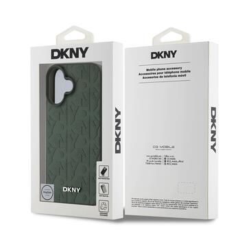 DKNY PU Leather Grid Pattern Magsafe Case Чехол для Apple iPhone 16 (DKHMP16SPSGPHMN)