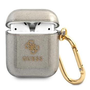 Guess GUA2UCG4GK AirPods cover Glitter Collection Защитный чехол для AirPods / чёрный (GUA2UCG4GK)