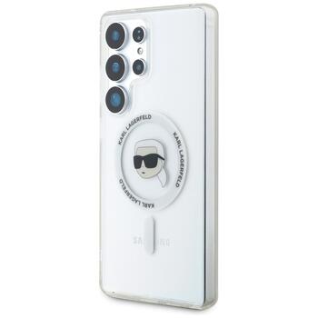 Karl Lagerfeld Button Karl Head Printed Logo MagSafe Чехол для Samsung Galaxy S25 Ultra (KLHMS25LHLSKIH)