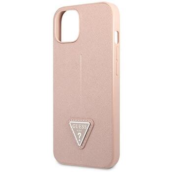 Guess GUHCP14MPSATLP Hardcase Saffiano Triangle Logo Защитный чехол для iPhone 14 Plus / 15 Plus 6.7