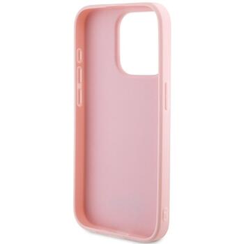 Guess GUHCP15LPSAIRSP Saffiano Iridescent Script Aizsargapvalks priekš iPhone 15 Pro 6.1