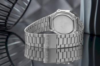 CASIO VINTAGE A168WA-3AYES Vīriešu pulkstenis / sudraba/zaļš (A168WA-3AYES)