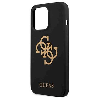 Guess GUHCP13XLS4GGBK Silicone 4G Logo Защитный чехол для iPhone 13 Pro Max 6.7
