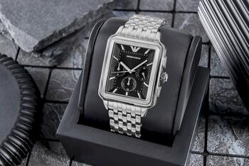 Emporio Armani Diego Chronograph Rokas Pulkstenis AR11751 Silver Black 38mm (AR11751)