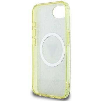 Case Guess IML Metal Glitter 4G Circle Triangle MagSafe Защитный чехол для iPhone 16e / 17e / коричневый (GUHMPSE4HG4PRTGW)
