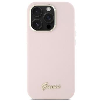 Guess GUHCP16XSMBSLP Hardcase Silicone Script Metal Logo & Frame Защитный чехол для iPhone 16 Pro Max 6.9