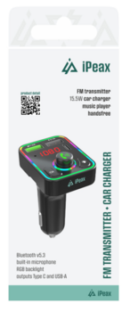 iPeax RGB FM Bluetooth Transmitter Raidītājs (90010144)