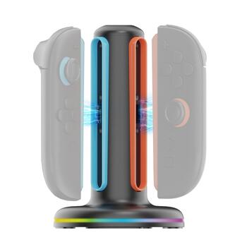 iPega SW2052 Charger Dock with RGB Зарядное устройство для JoyCon Controllers Nintendo Switch 2 / чёрный (PG-SW2052)