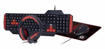 Gembird GGS-UMG4-02 4-in-1 Komplekts Klaviatūra + Datorpele + Austiņas + Peļu Paliktnis (GGS-UMG4-02)