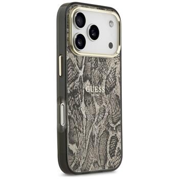 Guess Python Pattern MagSafe Case Защитный чехол для iPhone 17 Pro / коричневый (GUHMP17LHIMPYGW)
