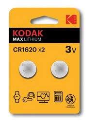 Kodak Lithium CR1620 / 3V Baterijas (2gab.) (CR1620-2BL)