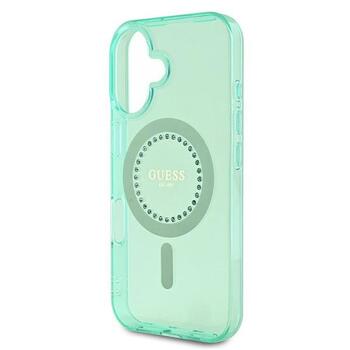 Guess GUHMP16MPFTDTEN Hardcase IML Rhinestones MagSafe Защитный чехол для iPhone 16 Plus 6.7