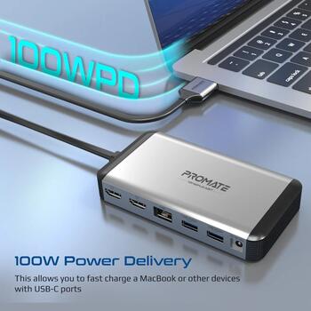 PROMATE VersaHub-MST 13-in-1 Dual USB-C Multimedia Hub / Dual 4K HDMI / USB3.0 / 150W (VERSAHUBMST)