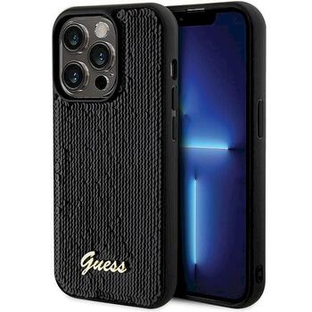 Guess GUHCP13LPSFDGSK Sequin Script Metal Защитный чехол для iPhone 13 Pro / 13 6.1