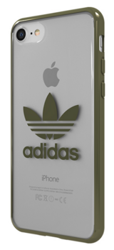 Adidas Clear Case Силиконовый чехол для Apple iPhone 7 / 8 Прозрачный - Зеленый (AD-OCC-IPH78-TRGR)