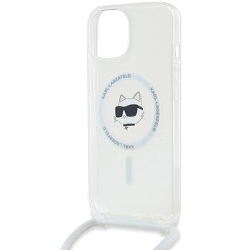 Karl Lagerfeld KLHMP13MHCCHNT IML Choupette Head & Cord Aizsargapvalks priekš iPhone 13/14/15 6.1