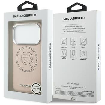 Case Karl Lagerfeld K Head Point Logo MagSafe Aizsargapvalks priekš iPhone 17 Pro / rozā (KLHMP17L5PFKHPSEP)