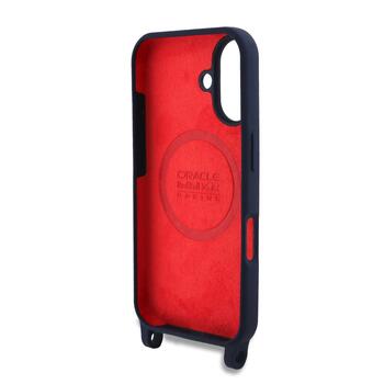 Red Bull Silicone Vertical Logo MagSafe Case + Crossbody Strap Чехол и ремешок через плечо для Apple iPhone 16 (RBHMP16S24SISOLRV)