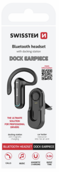 Swissten Dock Earpiece Bluetooth Austiņa ar Lādētāju (51204000)
