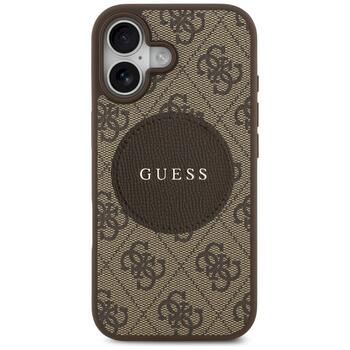Case Guess 4G Circle Classic Logo MagSafe Защитный чехол для iPhone 17 / коричневый (GUHMP17SP4PGRSGW)