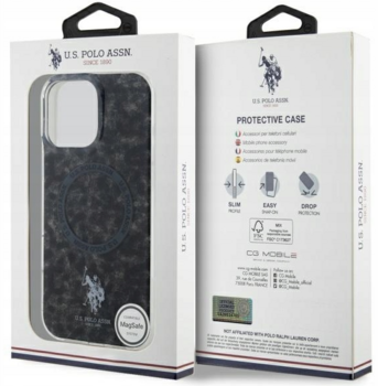 US Polo IML Ring MagSafe Защитный Чехол для Apple iPhone 16 Pro Max (USHMP16XHOCLDPK)