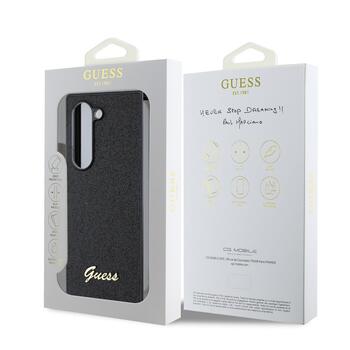 Guess PC/TPU Glitter Flakes Metal Logo Case Защитный чехол для Samsung Galaxy Z Fold 6 / чёрный (GUHCZFD6HGGSHK)