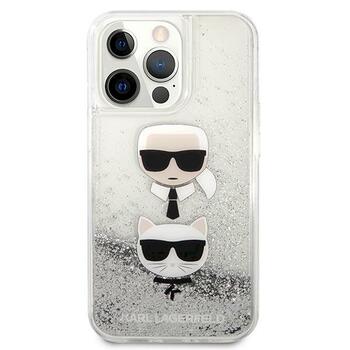 Karl Lagerfeld KLHCP13LKICGLS hardcase Liquid Glitter Karl&Cho Aizsargapvalks priekš iPhone 13 Pro / 13 6,1