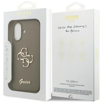 Guess Silicone Big 4G Script Case Защитный чехол для iPhone 17 / коричневый (GUHCP17SSC4GSMW)
