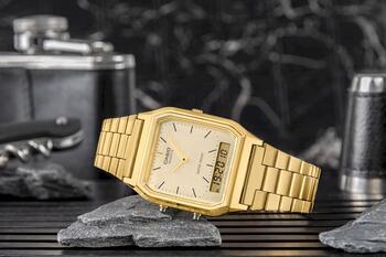 CASIO AQ-230GA-9DMQYES Vīriešu pulkstenis / Zelta (AQ-230GA-9DMQYES)