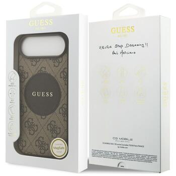 Case Guess 4G Circle Classic Logo MagSafe Защитный чехол для iPhone Air / коричневый (GUHMP17MP4PGRSGW)