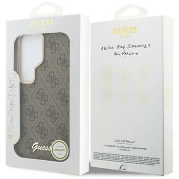 Guess 4G Script MagSafe Case Защитный чехол для Samsung Galaxy S26 Ultra / коричневый (GUHMS26L5P4FWMSW)